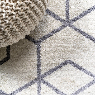 Tumbling Blocks Modern Geometric Area Rug 2